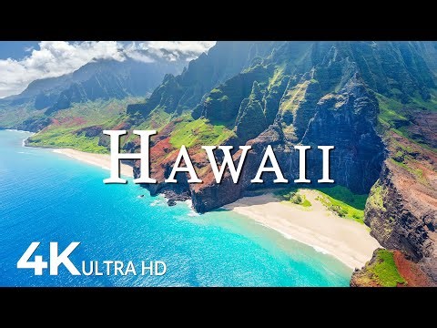 FLYING OVER HAWAII (4K UHD) - Calming Music With Beautiful Nature Videos - 4K Video Ultra HD