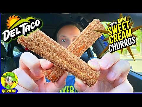 Del Taco® Mini Sweet Cream Churros Review 🌅🥖🫔 Small Size, BIG FLAVOR?! 🤔 Peep THIS Out! 🕵️‍♂️