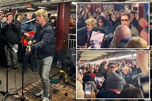Green Day performs surprise acoustic set in NYC subway with Jimmy Fallon