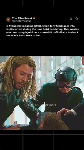 Thor Uses Mjolnir as a Defibrillator ⚡️ #AvengersEndgame #shorts