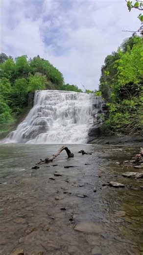 The roaring heart of Ithaca 150 ft tall Ithaca Falls #nature #waterfallhike