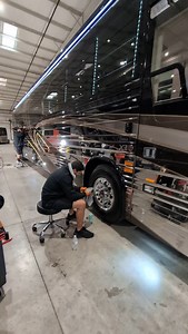 @the_motorcoach_store Detail Team is getting this stunning Prevost Emerald Luxury Coach dialed in for it's new owner 👌😎 Call The Motorcoach Store service department to schedule a spa day for your Motorcoach 🧼💦 | Rving with Andrew Steele