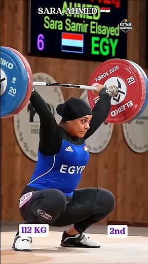 Sara Ahmed 🥈 Wins Silver | 112kg Snatch Power | IWF 2025 Egypt 🇪🇬 #shorts #weightlifting #viral #iwf