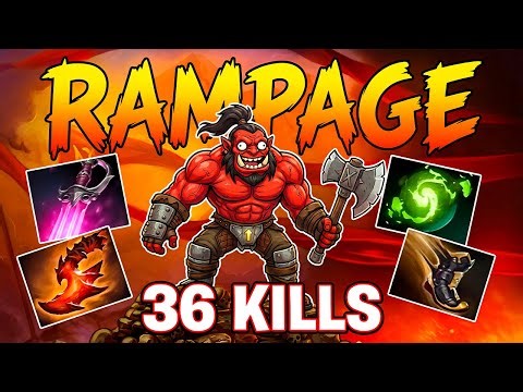 Rampage + 36 Kills Monster Axe Safe Lane !! Axe Dota 2 Offlane Carry 7.40 Pro Build Guide Gameplay