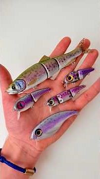My Rainbow Trout Lure Progression | 1.5 Years of Airbrushing #troutlure #customfishinglures