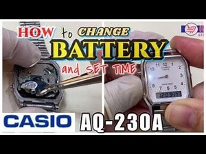 Paano magpalit ng BATTERY CASIO AQ-230A and HOW TO SET TIME after change battery
