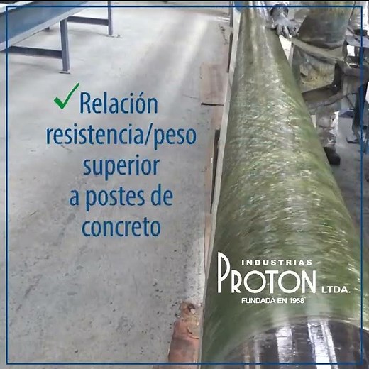 Postes en fibra de vidrio - Industrias Proton Ltda