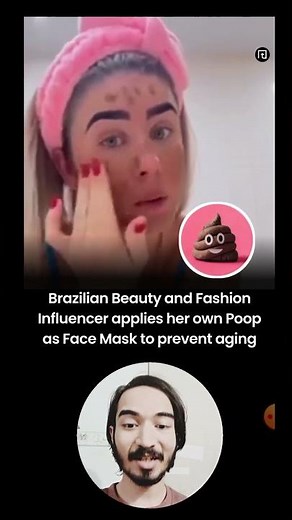 Brazilian beauty influencer applying poop on face🤯😨 #shorts
