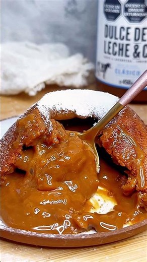 Volcán de Dulce de Leche #3ingredientes #recetasfaciles #sinharinas #dulcedeleche #volcan #postre