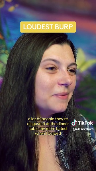 World record holder @Kimycola burps louder than a blender. #worldrecord #weird #talent #burp