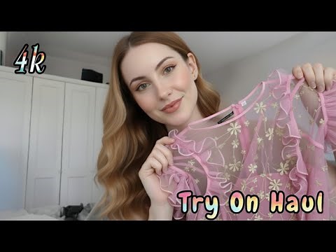 4k shein try on haul lingerie (2025) | micro bikini, see through/ transparent lingerie fashion trend