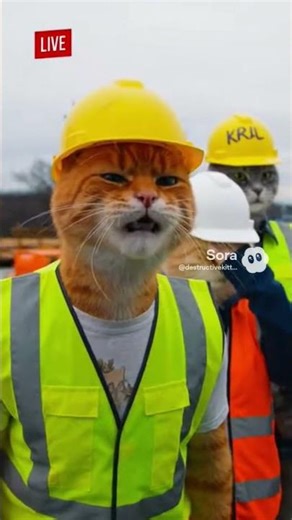 #cats #funny #cute #construction #ai #aivideo #aishorts