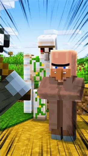 Villagers VS Pillagers #minecraft #shorts
