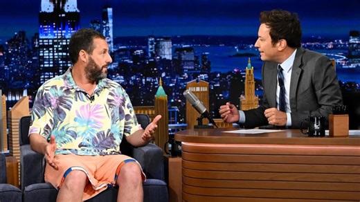 "Hawaiian shirt or time machine to the 90s": Fans react hilariously as Adam Sandler appears on Jimmy Fallon's show for Happy Gilmore 2