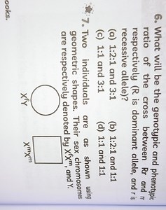 6. What will be the genotypic and phenotypic ratio of the cross... | Filo