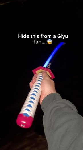 Giyu fans recognise this sword instantly ⚔️🌊 #giyu #demonslayer #animekatana #animefansusa #otaku