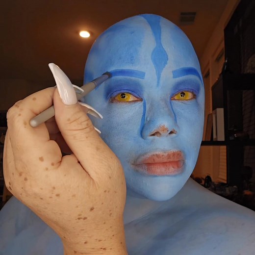 Halloween facepaint progress video! Let me know if you have any questions 💙 | Freckles N' Paint