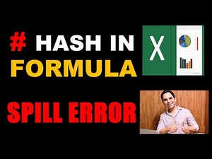 Hash in Formula | When Should you Use the Hash Sign (#) in Excel Formulas Hindi