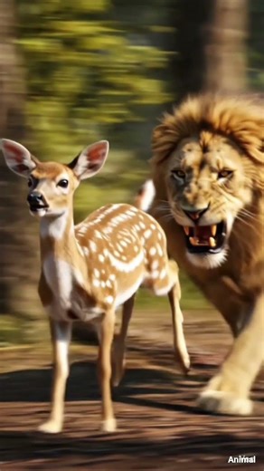 Baby Deer Running for Life 😱 | Lion Chase in Forest