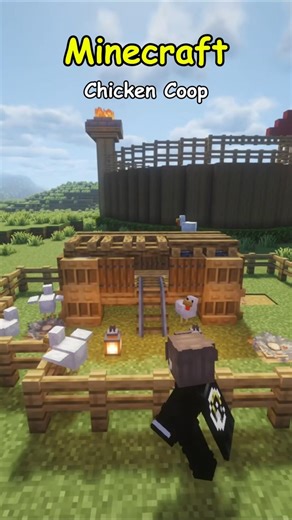 Minecraft Chicken Coop #minecraft #fyp