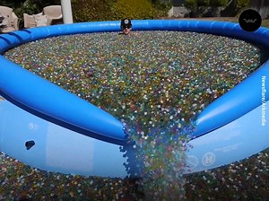 49K views · 440 reactions | He filled the pool with thousands of Orbeez.  | Who Cares? | Facebook