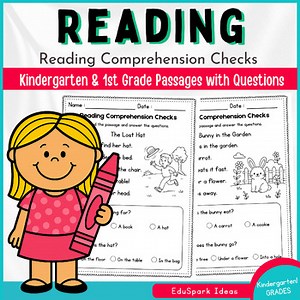 Reading Comprehension Checks | Kindergarten & 1st Grade Passages with Questions