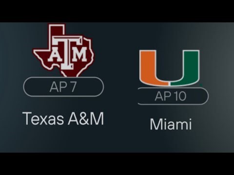 Texas A&M vs Miami Live Results | College Football | NCAAF (FBS)
