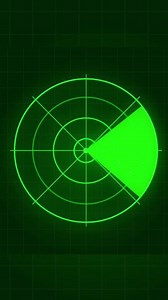 Download Rotating Green Radar Signal Display with Futuristic Scanning Effect Vertical for free