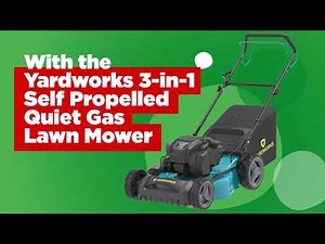 We Do New: Yardworks 163cc 3-in-1Self-Propelled Quiet Gas Lawn Mower