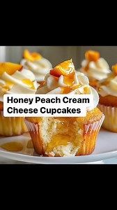 Honey Peach Cream Cheese Cupcakes | Recipe Mingle