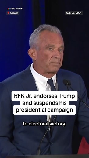 Robert F. Kennedy Jr. announced that he will be suspending his campaign and endorsing former President Donald Trump, putting to rest a tumultuous independent presidential campaign. | NBC News