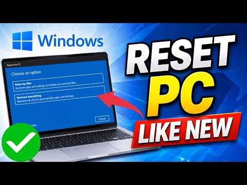 How to Reset Windows PC to Factory Settings (2026) | Fix All Errors & Boost Speed
