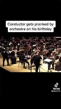 HAPPY BIRTHDAY - ORCHESTRA PRANK THEIR CONDUCTOR ON HIS BIRTHDAY