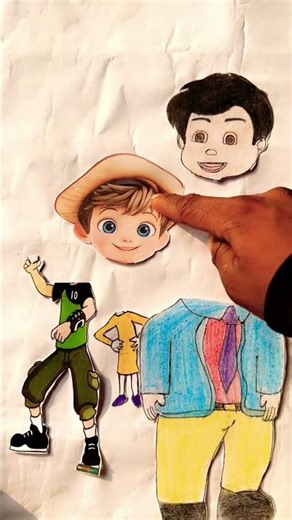 Nepali Hero Bishnu Patlu Rakesh Motu Drawing Face Add #viral #shortsfeed #drawing #ytshorts