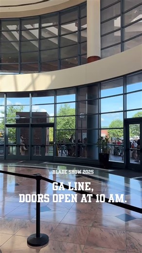 15 minutes before the doors open for GA tickets at Blade Show 2025. Come down and see what it’s all about, open June 6-8. | Blade Show