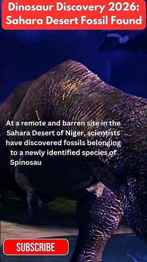 Dinosaur Discovery 2026: Sahara Desert Fossil Found