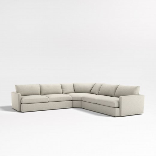 Lounge Deep 3-Piece L-Shaped Wedge Sectional Sofa + Reviews | Crate & Barrel