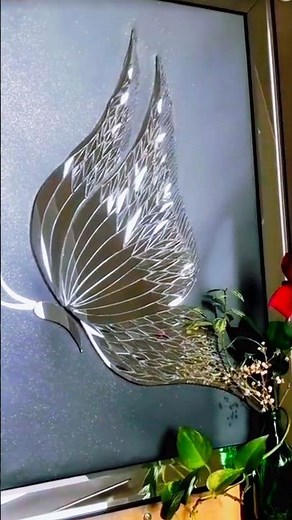 Butterfly Made from Broken Mirrors | Creative DIY Wall Art #art #diy #homedecor #craft #trending