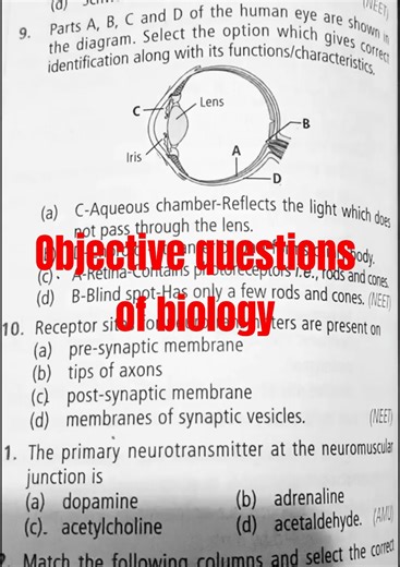 NEET Preparation #biology#MCQ biology #bio pyq.