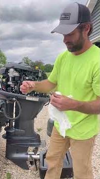 Outdoor 365: oil change on a Yamaha engine. Getting the boat ready for some summer fun.