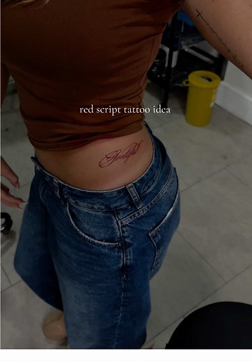Creative Red Script Tattoo Ideas for Unique Designs