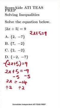 Most students miss the second answer (Absolute Value TEAS Math)