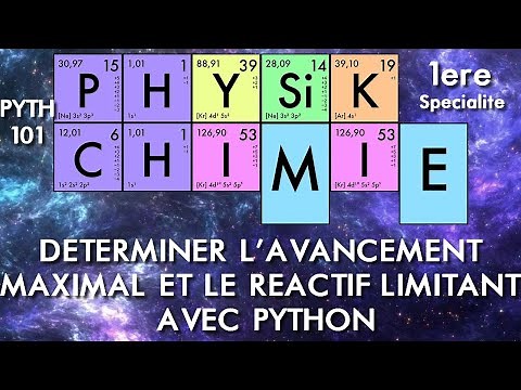 Physique-chimie - Première - Déterminer l'avancement maximal et le réactif limitant avec python