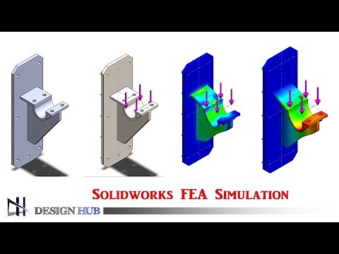 Solidworks FEA Simulation - Bracket Simulation|Design Hub|