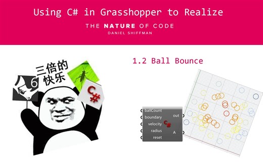 【三倍快乐】Grasshopper C#编程练习1.2BallBounce