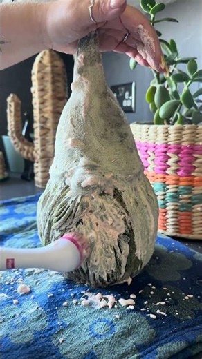 Cleaning My Mossy Garden Gnome | Satisfying Garden Ornament Restoration