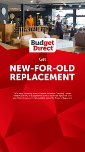With our Home & Contents Insurance, if your belongings are stolen or damaged beyond repair, we’ll pay to replace them with new ones. #insurancesolved | Budget Direct