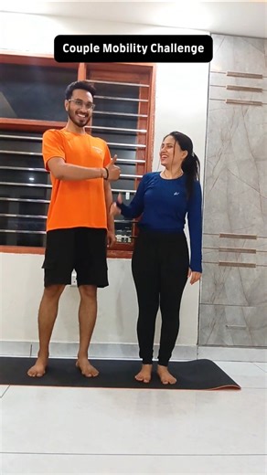 Couple Workout Challenge #couplechallenge #mobilitychallenge #ytshorts #challenge