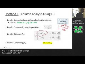 CE 414 Lecture 29: Column Analysis [cont'd], Column Design (2021.03.29)