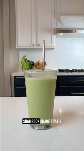 The Shamrock Shake with protein and greens (still tastes like mint chip)